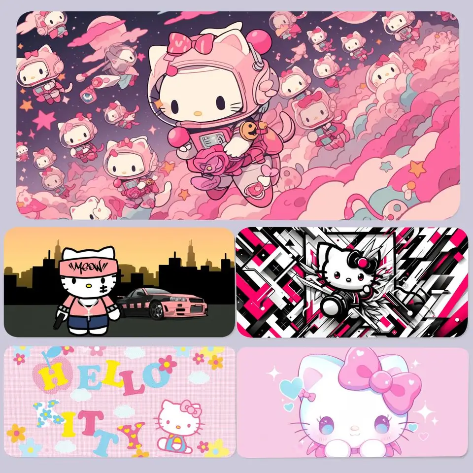 Hello Kitty Mouse Pad 900x400mm Mouse Pad Anime Carpet Desk Destor Desk Mat PC Gamer Skrint Karet myš na myši
