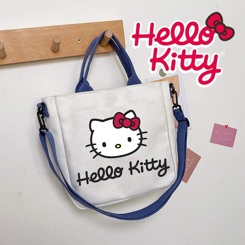 Hello Kitty rameno taška sanrio anime cartoon crossbody taška prenosné prenosné veľkú kapacitu plátno úložný priestor štvorcový tašku kabelku darček