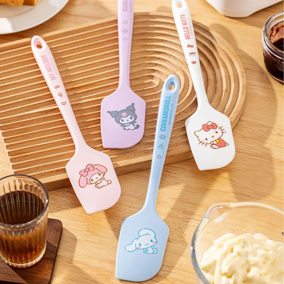 Hello Kitty Spatula Sanrio Cake Mastel Spattula Anime Kuromi Domácnosť Používajte silikagél Miešanie škrabky na pečenie Karika