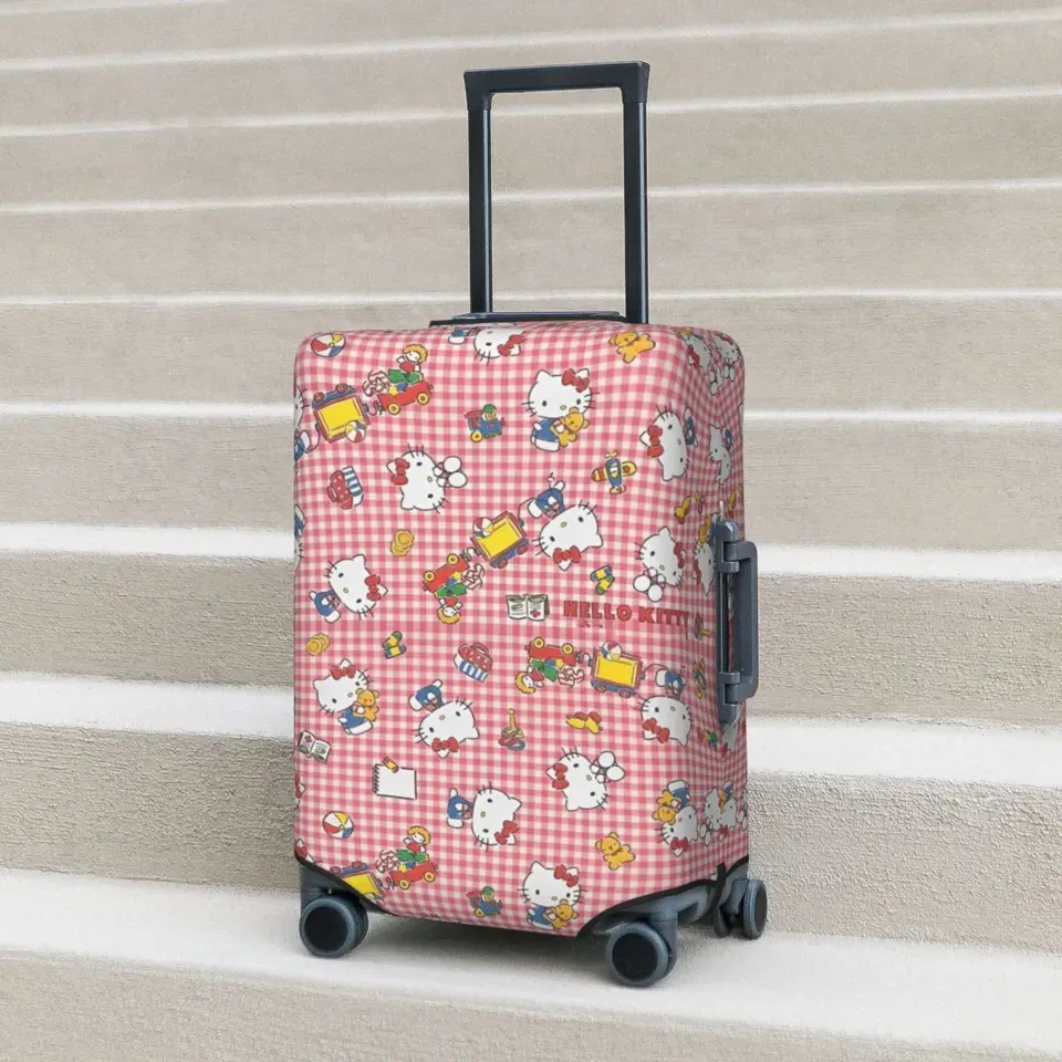 Hello Kitty Tlačený kufrový pokrytý letový zábava zábava batožina Business Protector