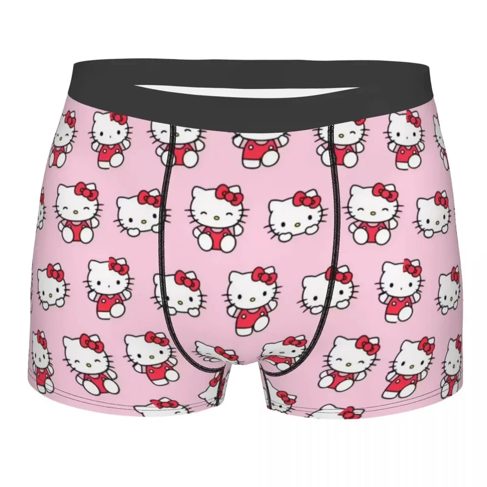 Hello Kitty Underwear Muži Vytlačené Sanrio Boxer Blifs Shorts Pankties Sladké spodky pre chlapcov