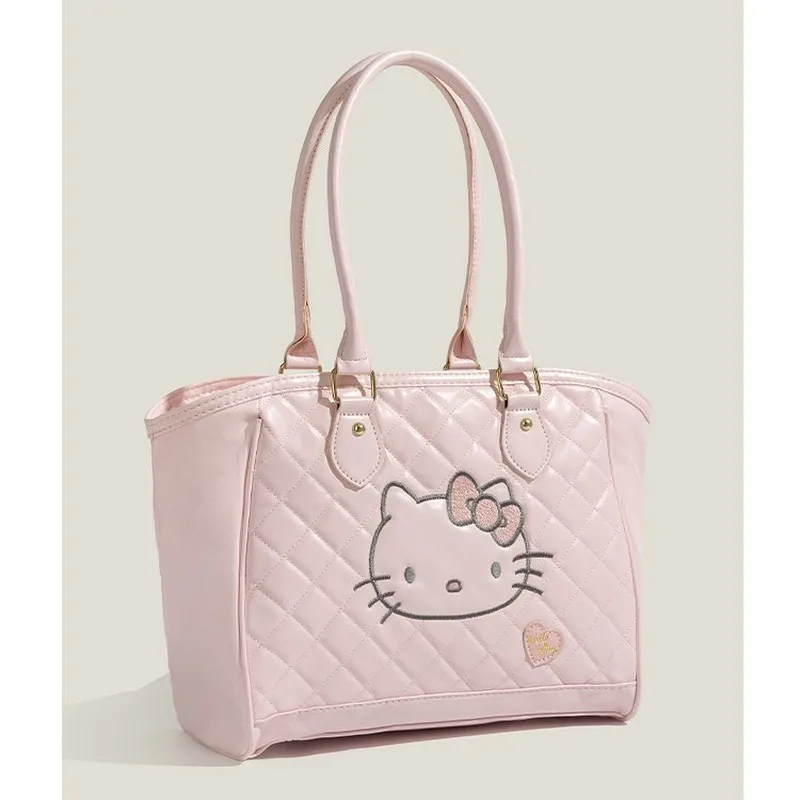 Hellokitty ružová taška roztomilé sladké dievča mäkké kožené kabelky Ženy 2024