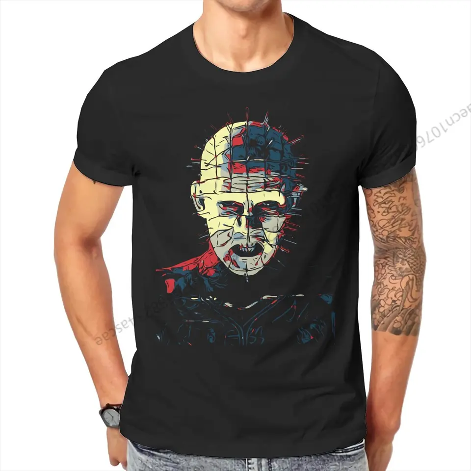 Hellraiser Horror Movie Pinhead Tshirt Homme Pánske oblečenie bavlnené tričko pre mužov