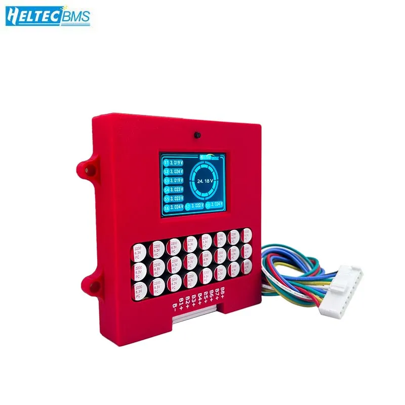 Heltec 8S aktívny vyrovnávač s napätím displej TFT LiPo/LifEPO4 Tester napätia batérie 8S 5A Energy Energy Equitor