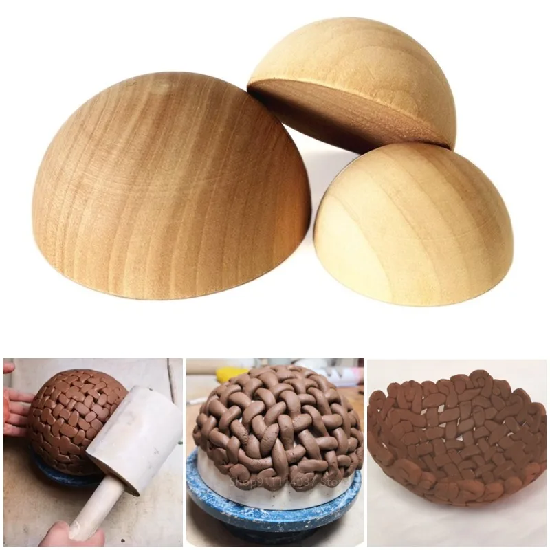Hemisférická/polkruhová tvarová forma DIY Round Ceramic MODL/BASKET Ceramic Art School Výučba tvarovania hrnčiarskych náradia