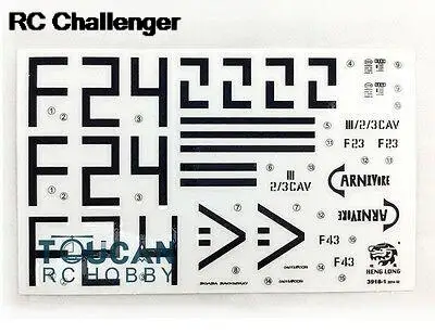 Henglong 1/16 Scale USA M1A2 Abrams RC Tank 3918 DECORÁCIA DECAL PASTE STACKER TH00538-SMT7