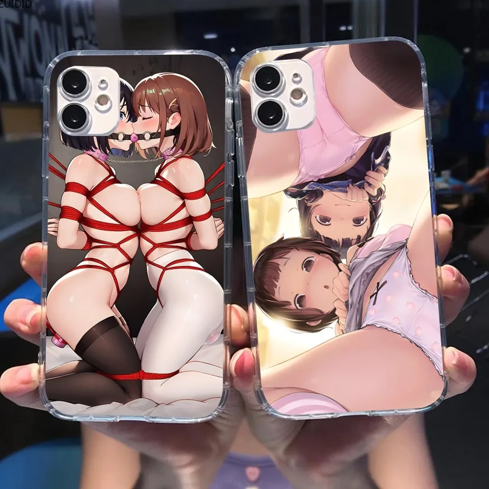 Hentai sexy waifu mobilný mobilný puzdro pre iPhone 15 14 13 12 11 x xr xs 8 pro max plus mini clear Transparent Cover Shell