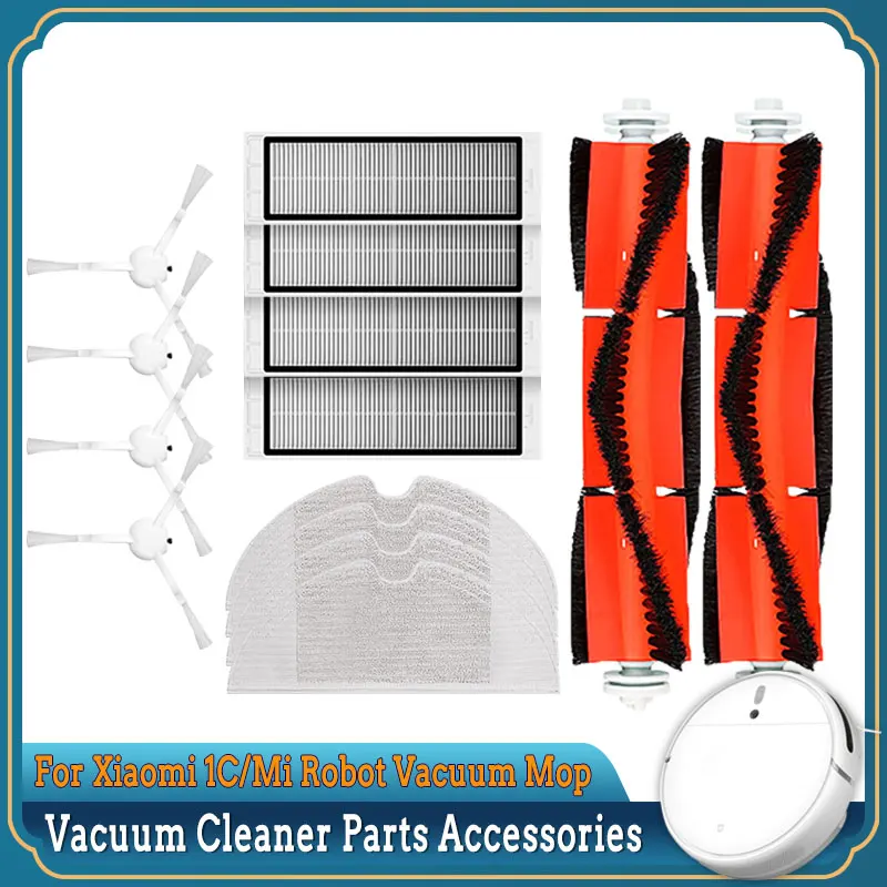 HEPA Filter Hlavná bočná kefka Mop tkanina pre Xiaomi Mijia 1C 1T MI Robot vákuum mop mop snín f9 robotické vysávačky príslušenstvo