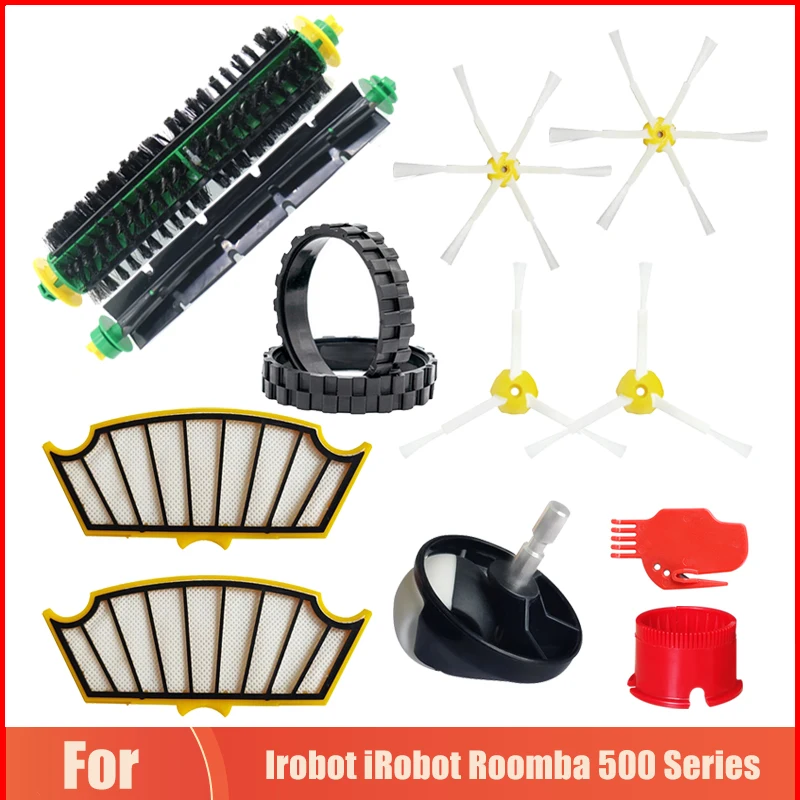 HEPA Filter Hlavné bočné kefové diely pre diely IROBOT ROOMBA 500 Series 510 530 535 532 550 560 570 580 585 Robotický vysávač