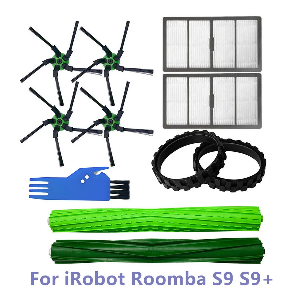 HEPA Filter Side Brush pre IROBOT ROOMBA S9 S9+ DUST VAGY HEPA FILTERS PNEY PNEY Koža Hlavné kefy Vákuové čistiace príslušenstvo