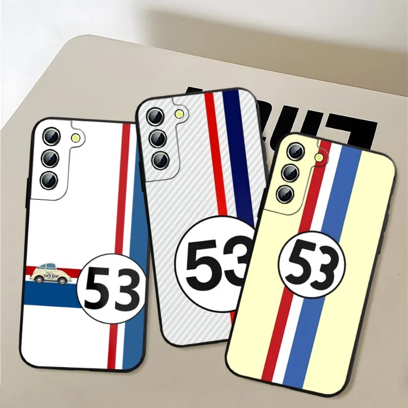 Herbie číslo 53 Puzdro pre telefón pre Samsung S23 S21 S22 S30 S20 S9 S10 S8 S7 S6 Pro Plus Edge Ultra Fe Lite Silikone Soft Cover