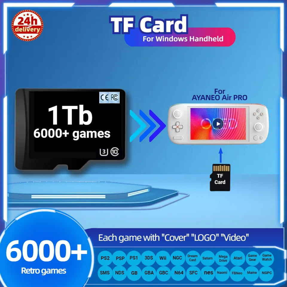 Herná karta TF pre Ayaneo Air Slide Pro Kun Geek 1S 2S Memory Classic Retro Games PS2 PSP Windows Prenosná konzola vrecká 1TB