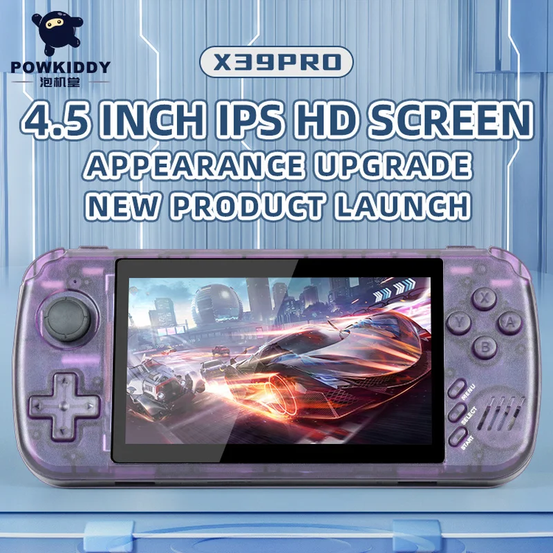 Herná konzola Powkiddy x39pro 4,3 palca IPS na obrazovke s vreckovú videohru Retro nostalgic IPS joystick arkádový darček pre deti