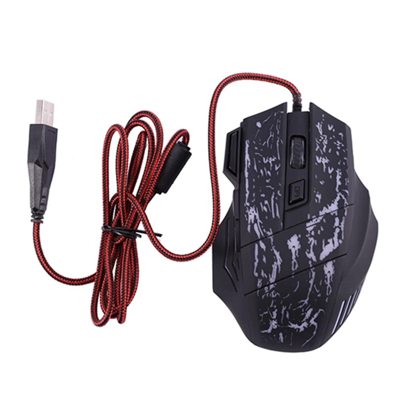 Herná myš Mechanical Mouse 7 Button Wired Game Mouse Gamer K1012B počítačová myš pre počítač prenosného počítača