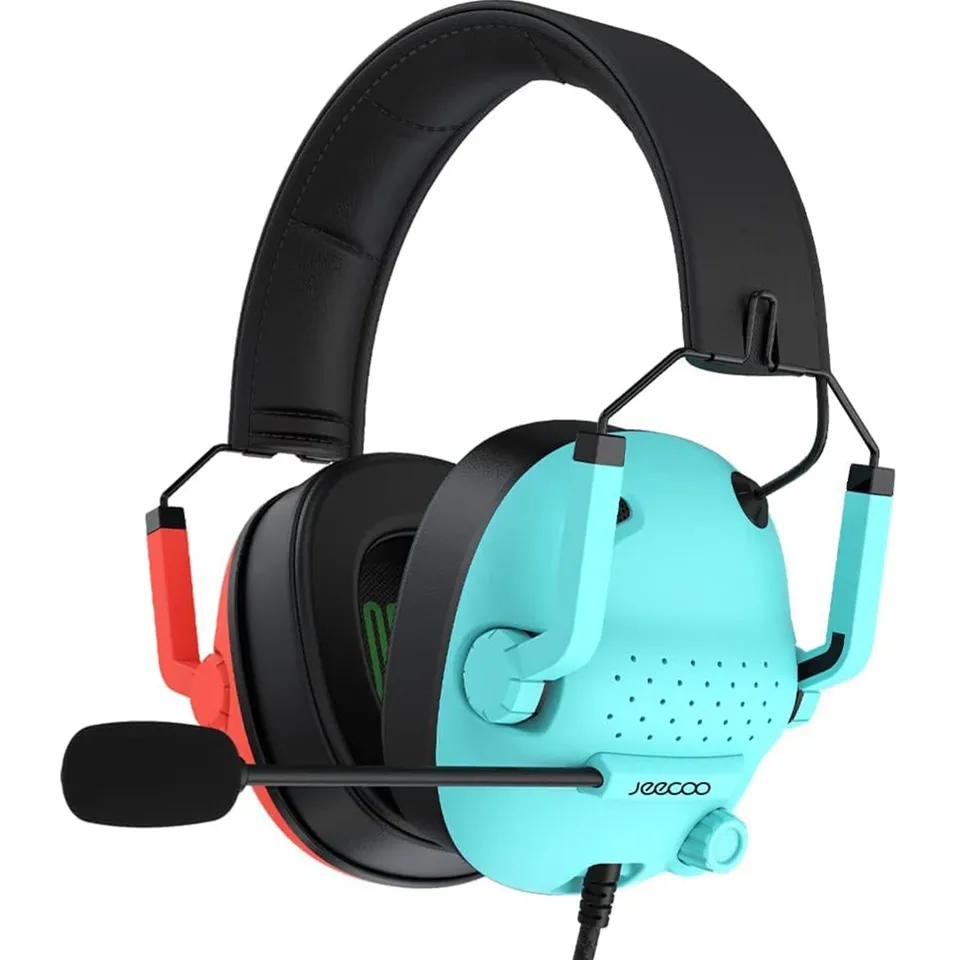 Herná náhlavná súprava Jeecoo J50 pre zvukové slúchadlá PS4 Xbox One-Stereo s mikrofónom, prispôsobenie kompatibilných s mobilnými zariadeniami pre laptop PC