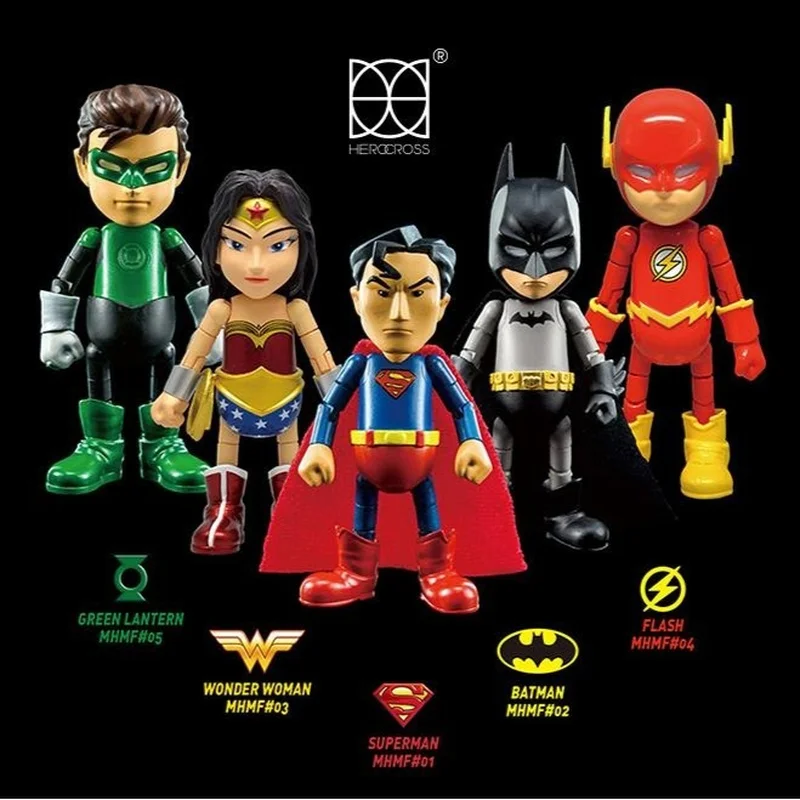 Herokrosová postava The Flash Green Lantern Creative Alloy Model Model roztomilý kĺbový pohyb môže emitovať ľahkú hračku magnetického spodného chlapca