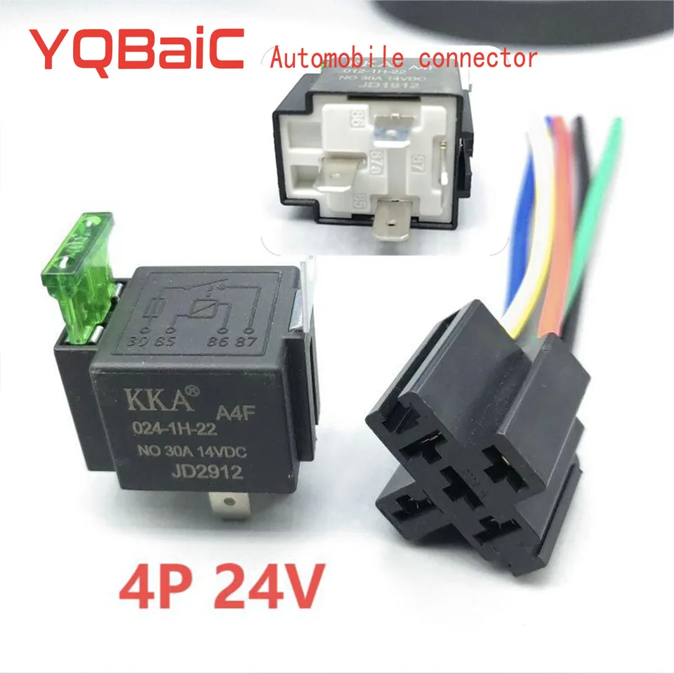 Herorider Switch 30A 4/5Pin Poistkový reléový spínač Set Set 12v /24DC SPST Automotive Auto Relay so súpravou relé relé relé relé