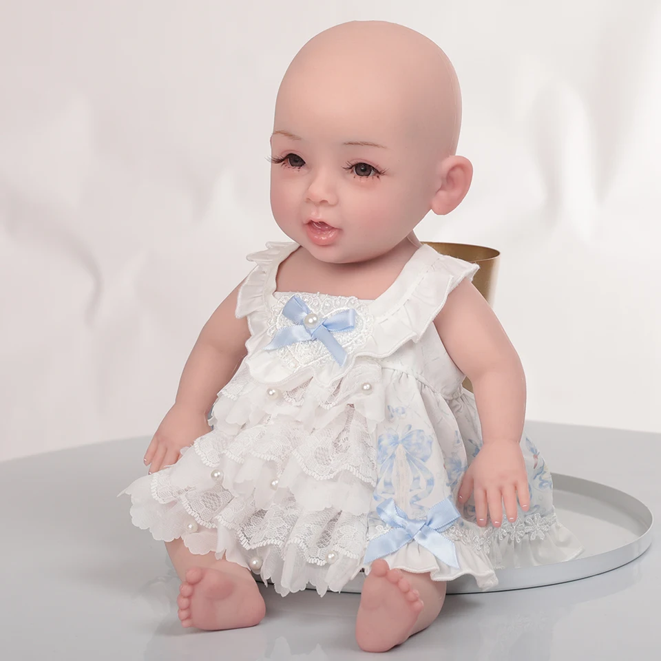 Herpinker 10inch 25 cm silikón znovuzrodený chlapec Lifelike novorodence detské bábiky Tiny Reborn Children Darček maľoval žiadnu kostru vo vnútri