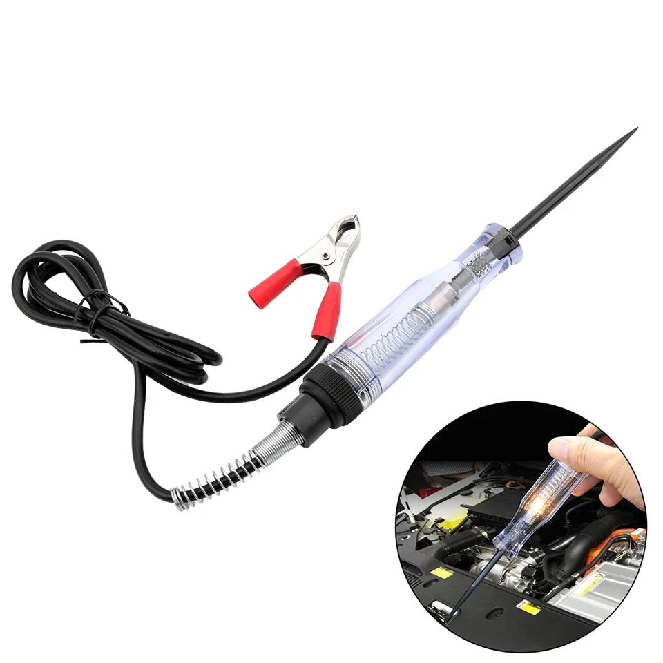 Herramientas de Prueba de Diagnostico, Probador de Coche, Pluma de Sonda de Luz Automotriz, CC 6V, 12V, 24V, Accesor