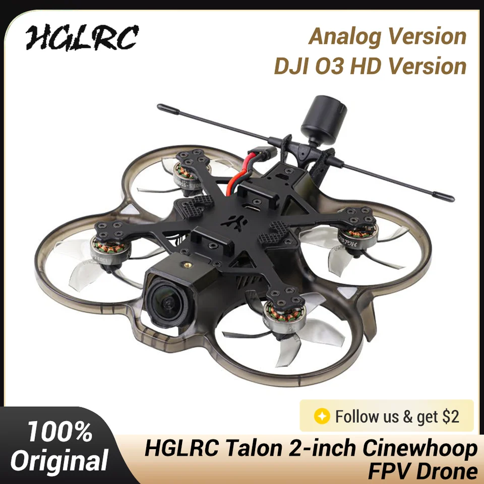 HGLRC TALON 2Inch CineWhop 4S FPV DRON s DJI O3 Air Unit Analog VTX ELRS 2.4G prijímač Specter 1303 5500KV lietadla