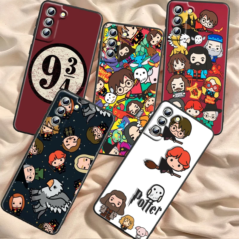 HH-HARRIES LOGO P-Potteres Art pre Samsung Galaxy S24 S23 S22 S21 S20 FE S10E S10E Plus Ultra Pro Lite 5G Black Funda
