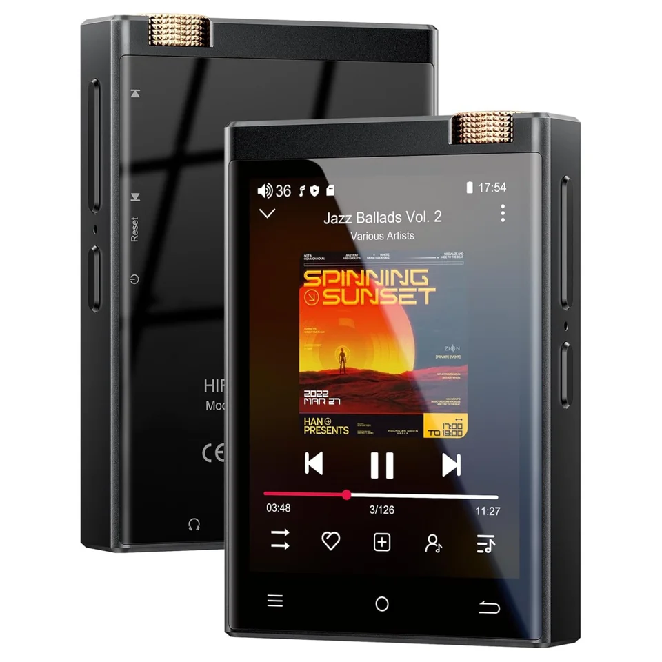 Hi-Fi MP3 prehrávač s Bluetooth a WiFi, Digitálny zvuk s vysokým rozlíšením DSD s vysokým rozlíšením DSD s pamäťou 64 GB až do 1 TB