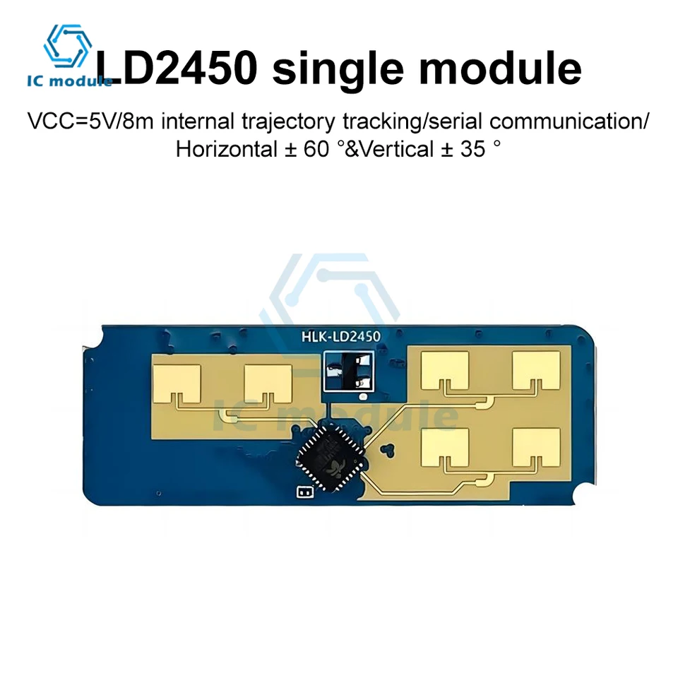 Hi-Link Hot Sale Nové Mini HLK-LD2450 24G SMART HOME MOULT TARCE TATING RADAR RADAR SENZOR MODUL