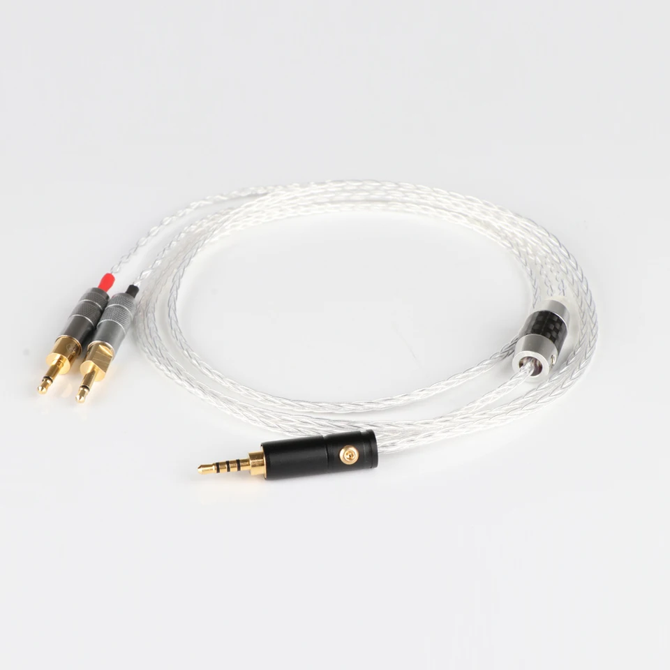 HIFI 8 jadrá 7n OCC strieborné Sundara Aventho Focal Elegia T1 T5P D7200 MDR-Z7 2,5/3,5/4,4 mm vyvážené káble vyváženia slúchadiel