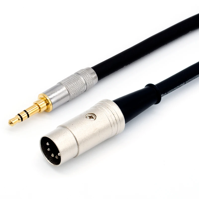 HIFI 90 stupňov pravého uhla 3,5 mm mini stereofónne triks do midi 5 pin din káblov Mini trs zvukové konektory midi klávesnica