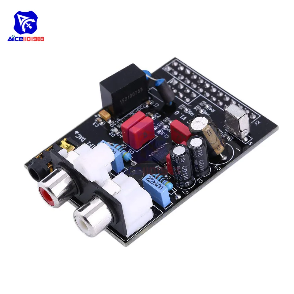 HIFI DAC Audio Sound Card Modul PCM5102 I2S Interface 384KHz LED indikátor pre Raspberry Pi/2/3/B+ Arduino Modul