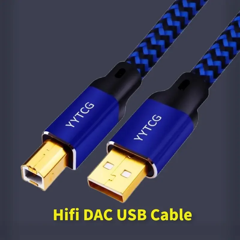HIFI DAC USB kábel High-end Typ A do B Dátové zvukové káble 6n OCC DREJ SPRÁVA PRE DICODER ZVÝRAVENIE ZOBRAZENÝCH KARTY MODRÉHO 0,5 M 1M 3M 5M