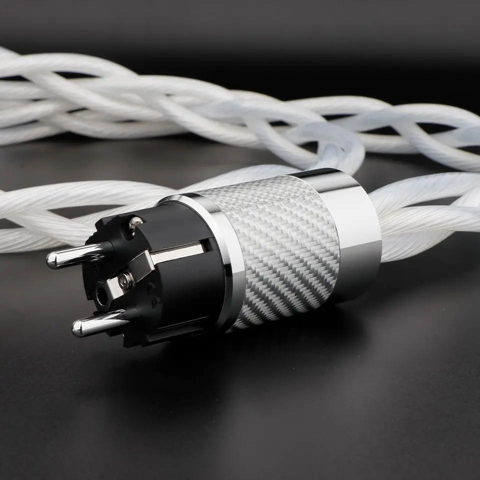 HIFI OCC Power Cable USA/EÚ Audio zosilňovač DAC Filter uhlíkový ródia Plužba Plug 5n OCC s jedným kryštálom AC Audiofil
