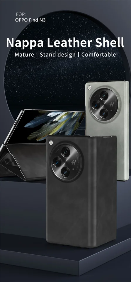 High -end Business Lychee vzorovaný flip telefónny puzdro pre OPPO Nájdite n 3 Anti Drop No Drop No Dreses Protection Stand Pase Case