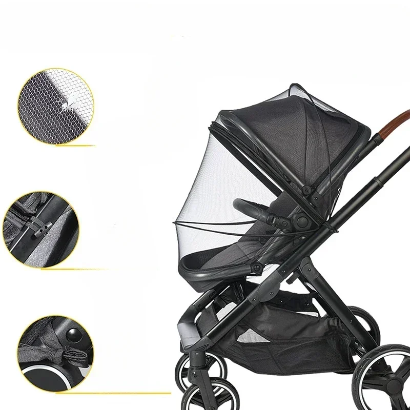 High View Car Mosquito Net Anti-Mosquito a hmyz bez hmyzu, plne pokrytý detský kočík 2024 Nová sieť komárov s šifrovanou sieťou