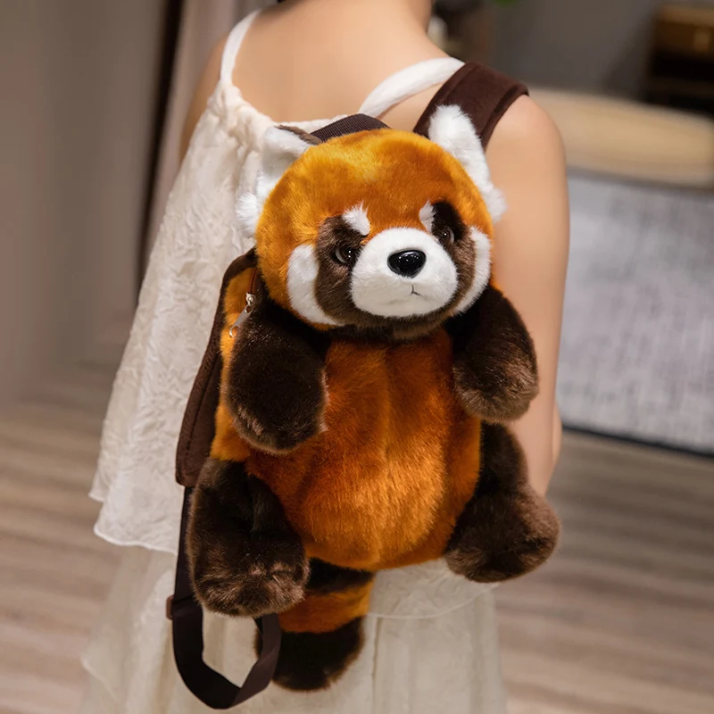Highland Cow Red Panda plyšové batohy roztomilé panda plyšies kawaii tlieskajúca náramok Halloween narodeniny darčeky