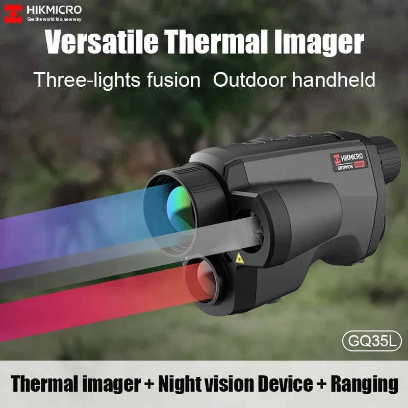 Hikmicro GQ35L Termal Imager Termal Imag s laserom Ranging Thermal Scope Infračervená nočná vízia lovu na poľovníctvo