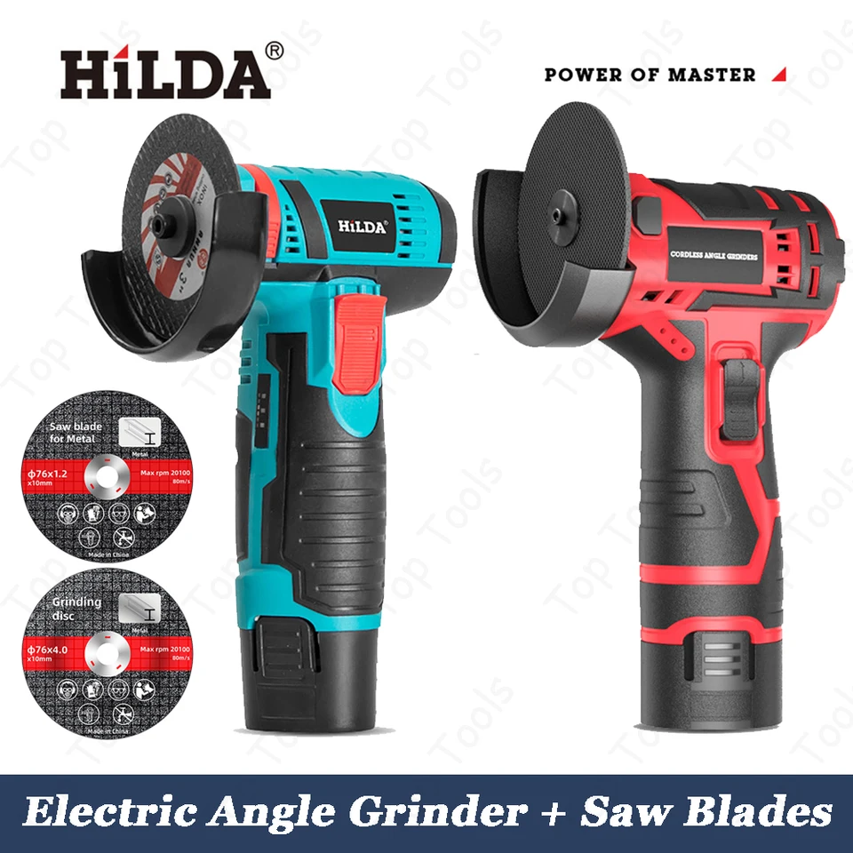Hilda 300 W bezdrôtový uhlový mlynček bezdrôtového leštiča pre Makita 12V 2000MAH BATÉRIA Kov 3 