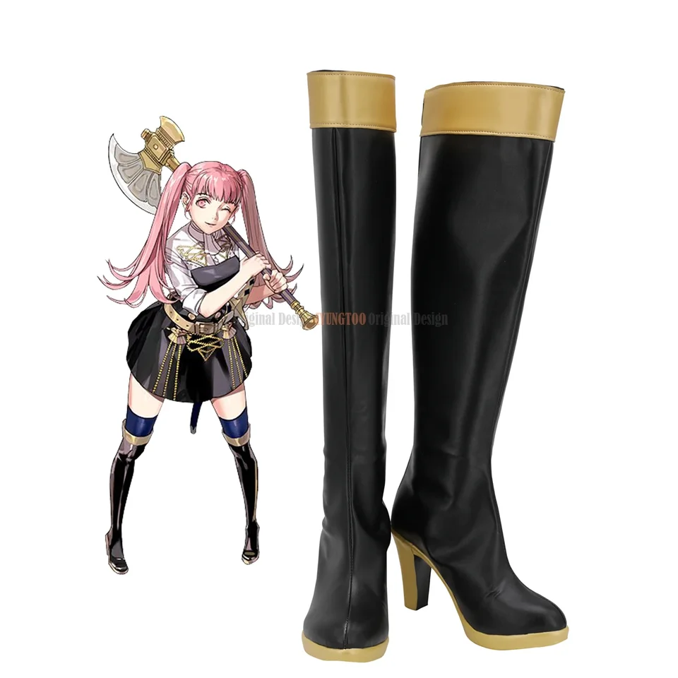 Hilda topánky cosplay Fire Emblem Tri domy hilda cosplay topánky čierne kožené topánky na mieru vyrobené