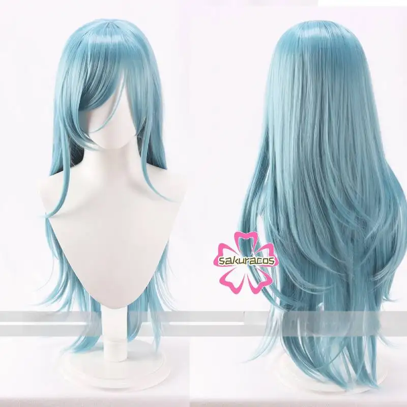 Hinomori Shizuku Wig Project Sekai Colorful Stage! Cosplay dlhé rovné modré parochne pre ženy Halloween kostýmové večierky Vlasy