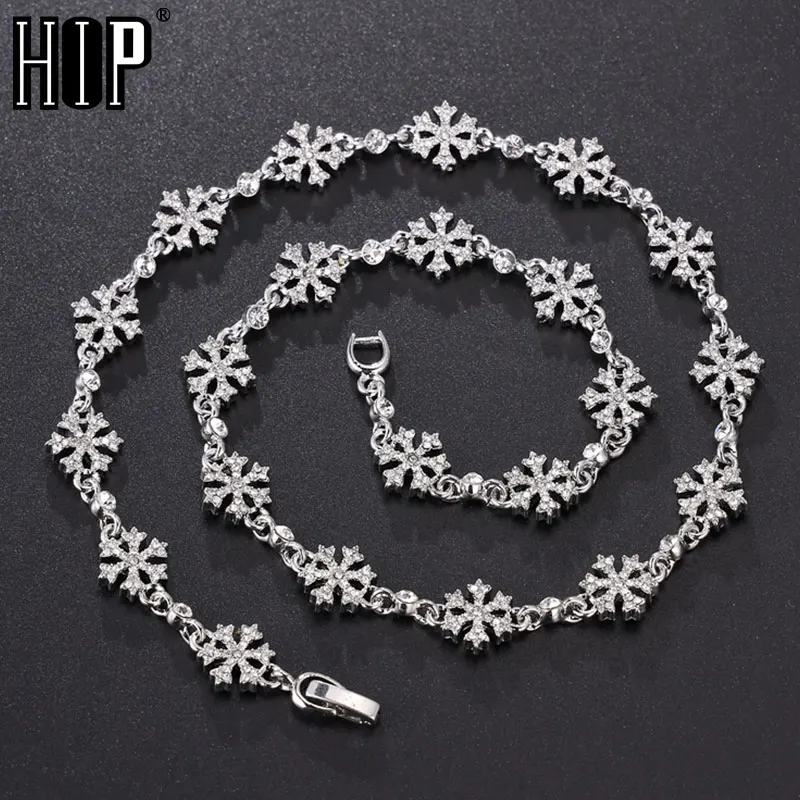 Hip Hop 11mm Snowflake React - White Gold Cuban Link Retial Iced Out Rapper Náramok pre mužov pre mužov