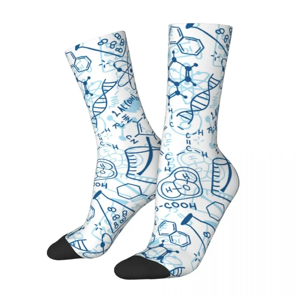 Hip Hop School Chemical Chemistry Soccer ponožky polyester dlhé ponožky pre unisex