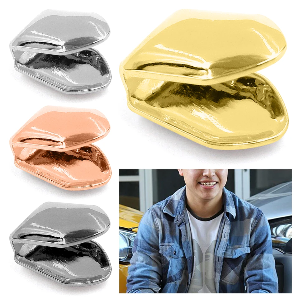 Hip hopový rapper single doty zubov dutiny z hornej časti spodnej zubnej zubnej čiapky Trendy osobnosť Zlaté zuby súprava