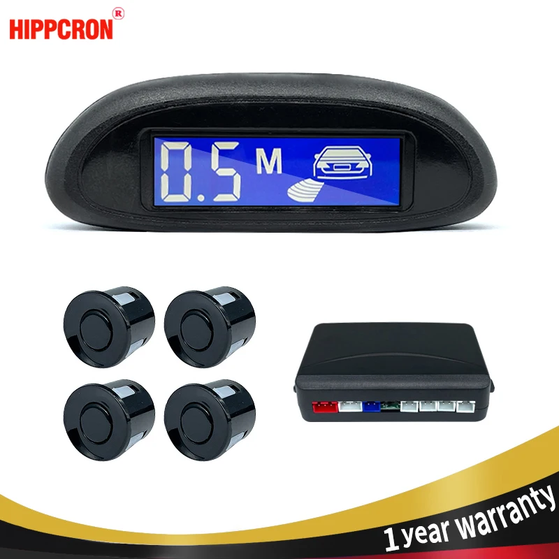 Hippcron Parking Senzor pre auto s automatickým parktronickým reverzným LED monitorom 4 Senzory Radar detektorový displej Displej
