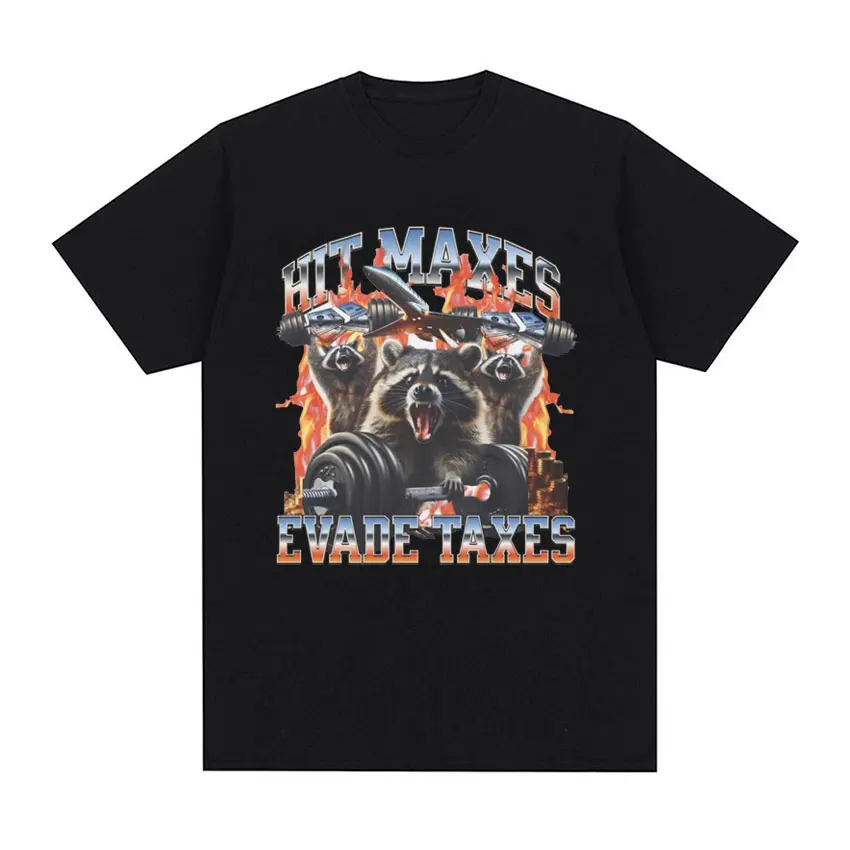 Hit maxes vyhýbajte sa daniam meme t tričko pre mužov Ženy vtipné mývalové grafické tričká Pánske módne retro nadmerné tričko Streetwear