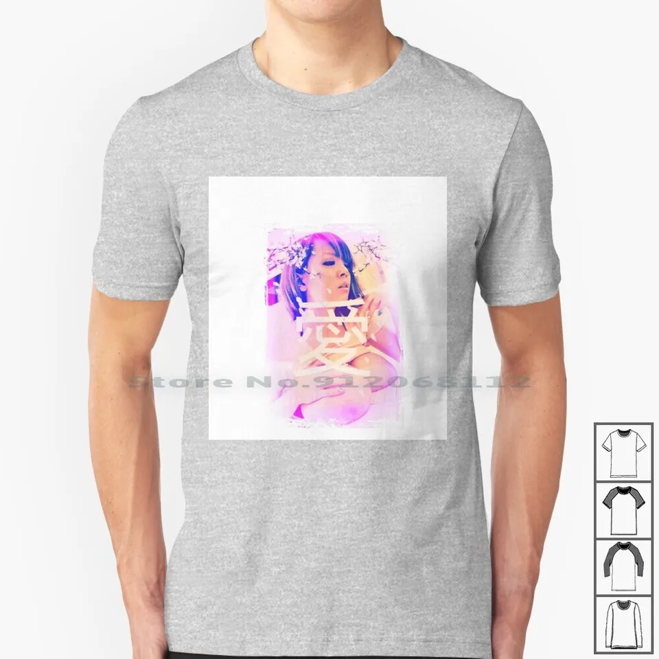 Hitomi Tanaka Sakura Edit 100% bavlnené tričko hitomi tanaka japonská sexy veľké prsia Edit láska ružové dievčatá kvety sakura čerešňa