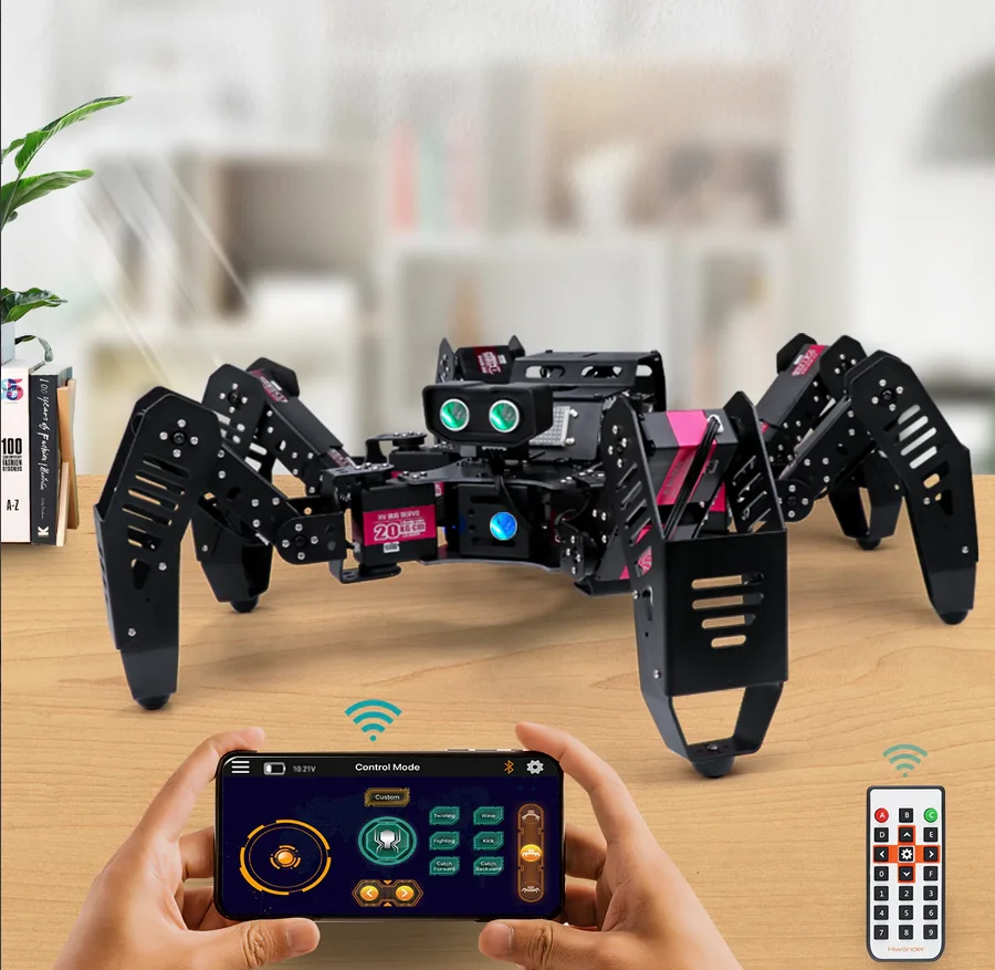 Hiwonder Hexapod Robot Spiderbot Kit ultrazvuk sekundárny vývoj kompatibilný s programom Arduino programovacím pavúkom Bionic Robot