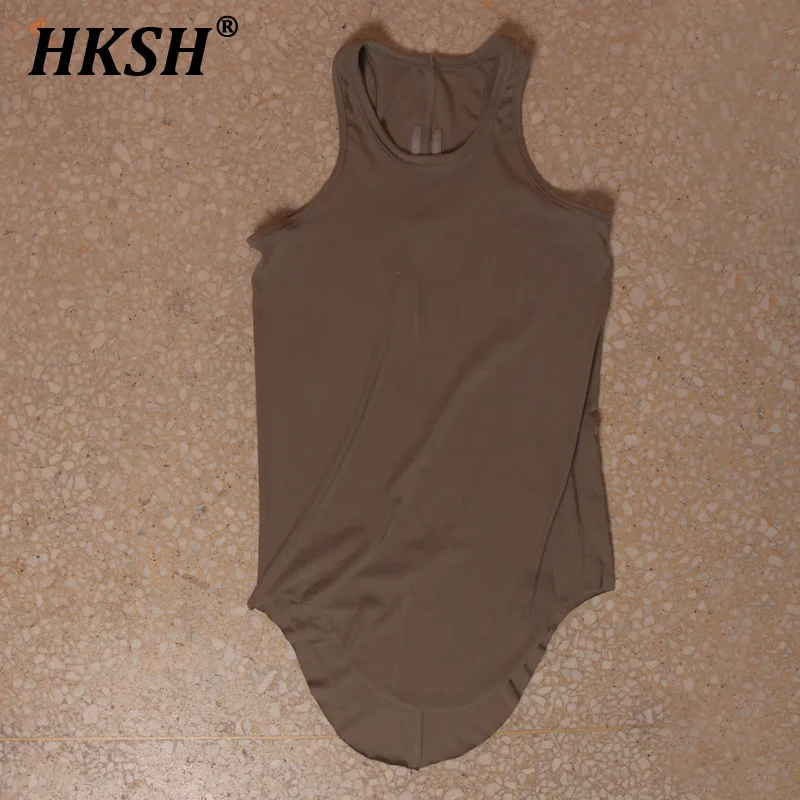 HKSH Summer New Pánske príliv ro v štýle Cashmere Tailcoat Stredne hrubá vesta Elastická tmavá vesta Trend Punk Dámske elegantné tankové vrcholy HK1769