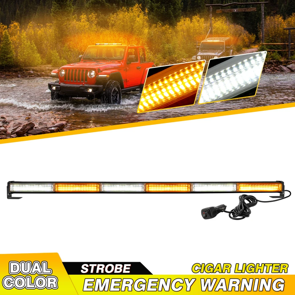 HL Car Truck 36inch LED LED LED svetlo Light lišta blikajú núdzové výstražné svetlá biele žlté bezpečnostné signálne lampa pre nákladné autá v teréne