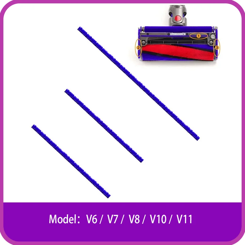 Hlava mäkkých valčekov /mäkký plyšový prúžok pre dyson V6 V7 V8 V10 V11 Vávac