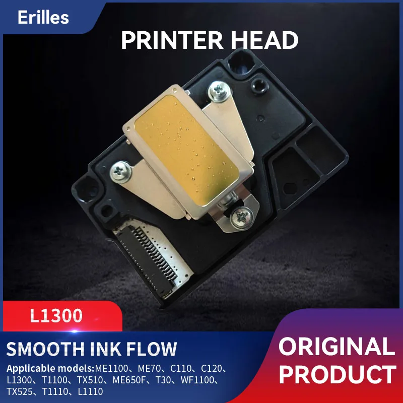 Hlava tlačiarne L1300 tlačená hlava pre Epson ME1100 ME70 C110 C120 L1300 T1100 TX510 ME650F T30 WF1100 TX525 T1110 Originálna tlačová hlava